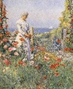 In the Garden:Celia Thaxter in Her Garden Childe Hassam